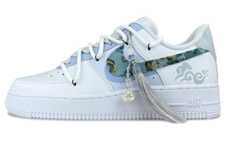 Nike Nike Air Force 1 Low top Skateboard Shoes Men's Elegant Teal
