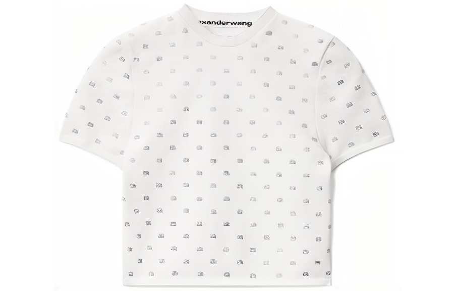 Alexander Wang Alexander Wang Crystal logo Cropped Top