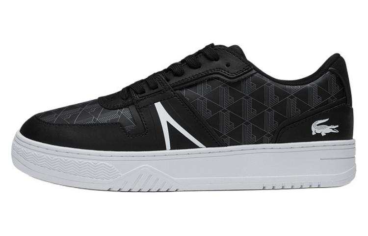 LACOSTE Leather Low top Skateboard Shoes Men's Black