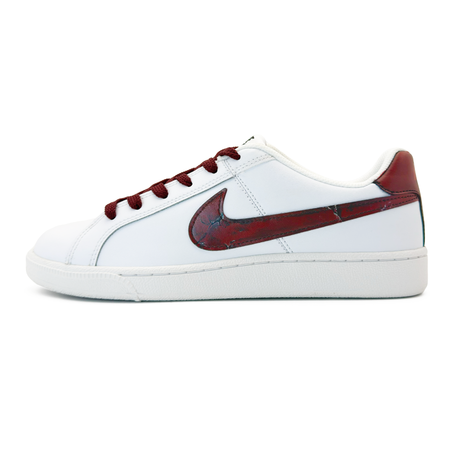 Nike Nike Court Royale Leather Abrasion Resistant Abrasion Resistant Low top Skateboard Shoes Unisex White Red
