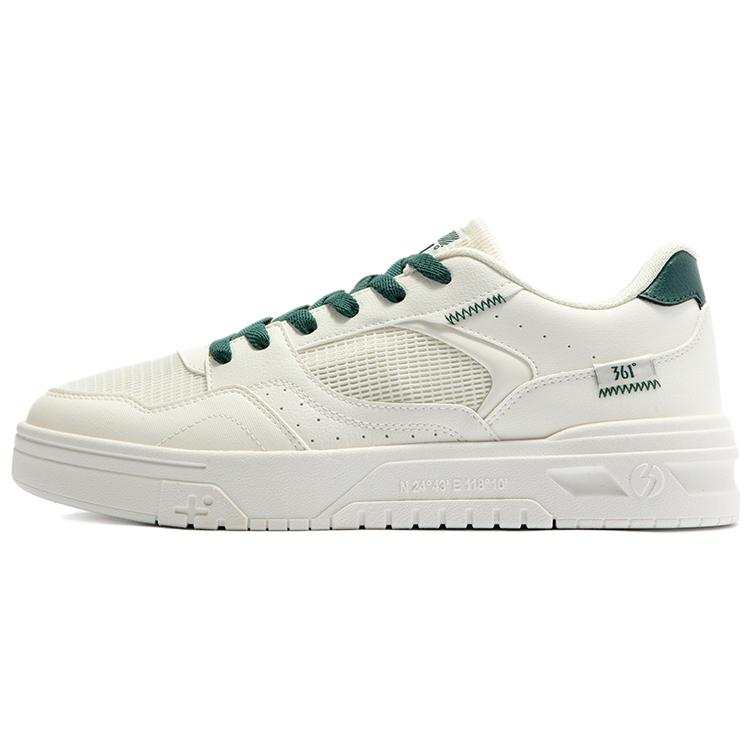 361° Slip Resistant, Abrasion Resistant, Breathable Low top Skateboard Shoes Men's White Green