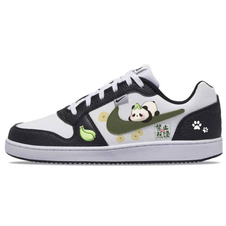 Nike Nike EBERNON Breathable Low top Skateboard Shoes Men's Black White