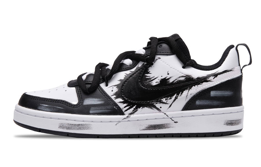 Nike Nike Court Borough 2 Ink Splatter Venom Slip Resistant, Abrasion Resistant, Lightweight Low top Skateboard Shoes GS