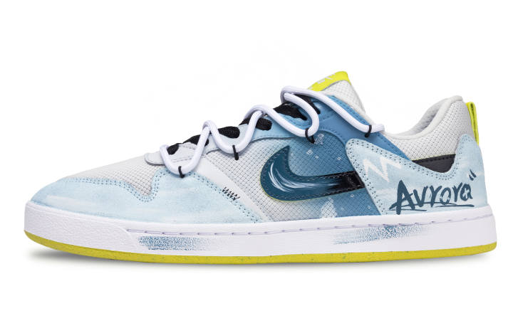 Nike Nike SB Alleyoop Deep Sea Wave Coverage Low top Skateboard Shoes Men's Blue White