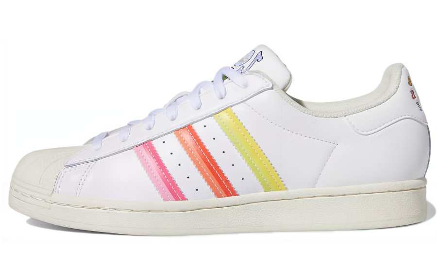 Adidas Originals SUPERSTAR 'Love Unites' Cow Split Leather Comfortable Impact Resistance Abrasion Resistant Lightweight