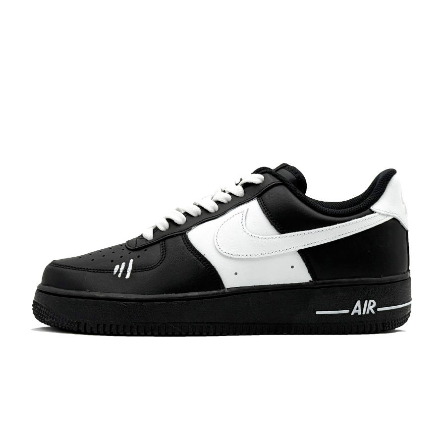 Nike Nike Air Force 1 Slip Resistant Abrasion Resistant Low top Skateboard Shoes Unisex Black White