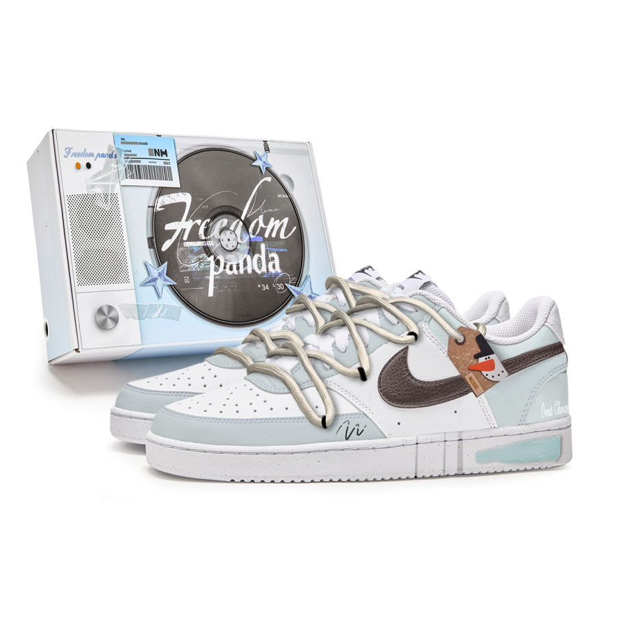 Nike Nike Court Vision 1 Freedom Panda, Box, Ice Cream Slip Resistant Abrasion Resistant Low top Skateboard Shoes Men's