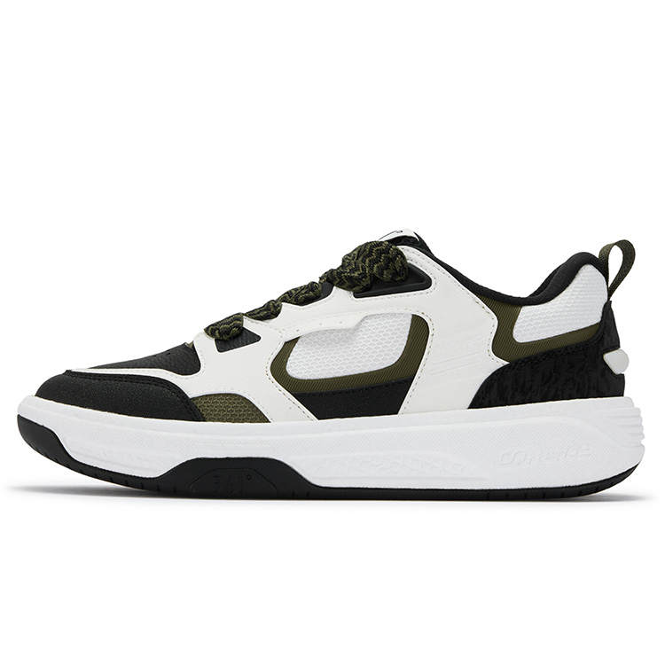 361° Boat Slip Resistant, Abrasion Resistant, Breathable Low top Skateboard Shoes Men's White Black