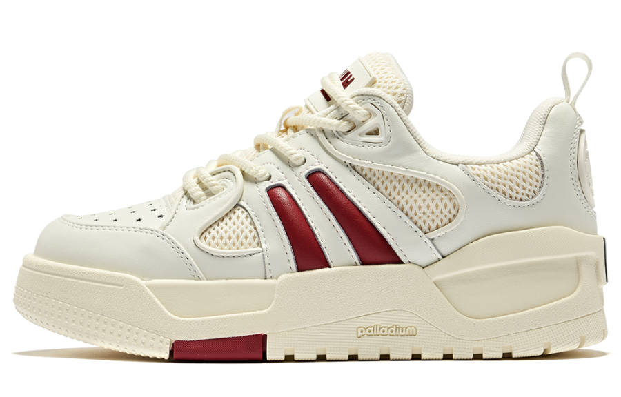 Palladium Abrasion Resistant Slip Resistant Low top Skateboard Shoes Women's Red White