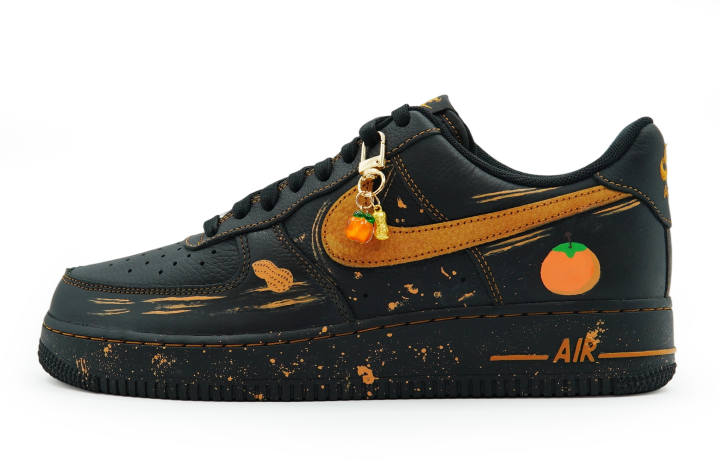 Nike Nike Air Force 1 Skateboard Shoes Unisex Low Top Black/Orange