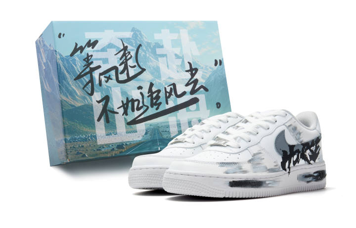 Nike Nike Air Force 1 Abrasion Resistant Low top Skateboard Shoes Unisex Black White Gray
