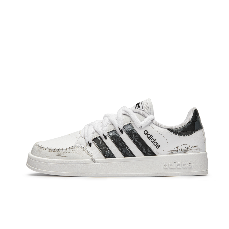 Adidas Neo Breaknet Black Pattern Cushioning Low top Skateboard Shoes Unisex