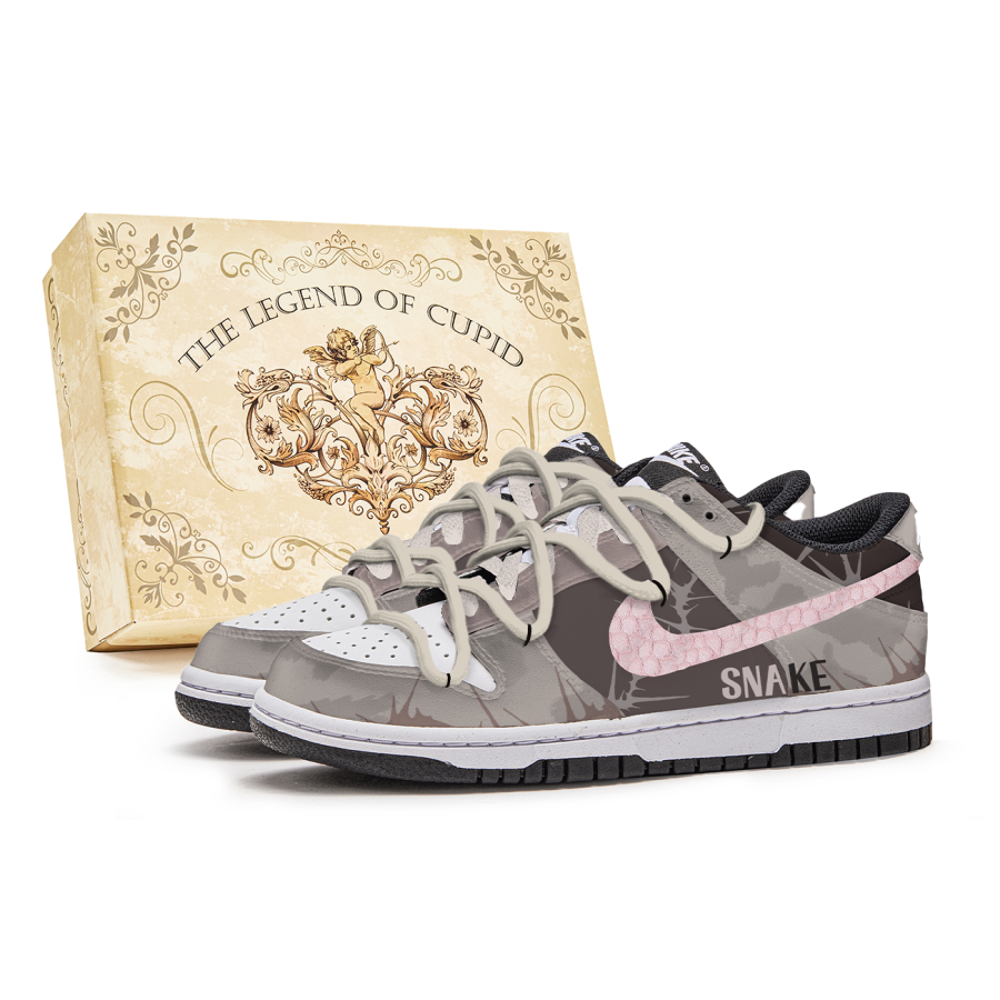 Nike Nike Dunk Limping Slip Resistant Abrasion Resistant Low top Skateboard Shoes Unisex Brown White