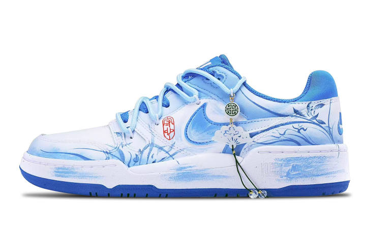 Nike Nike Full Force Cushioning, Wear Resistant Low top Skateboard Shoes Men's Blue White