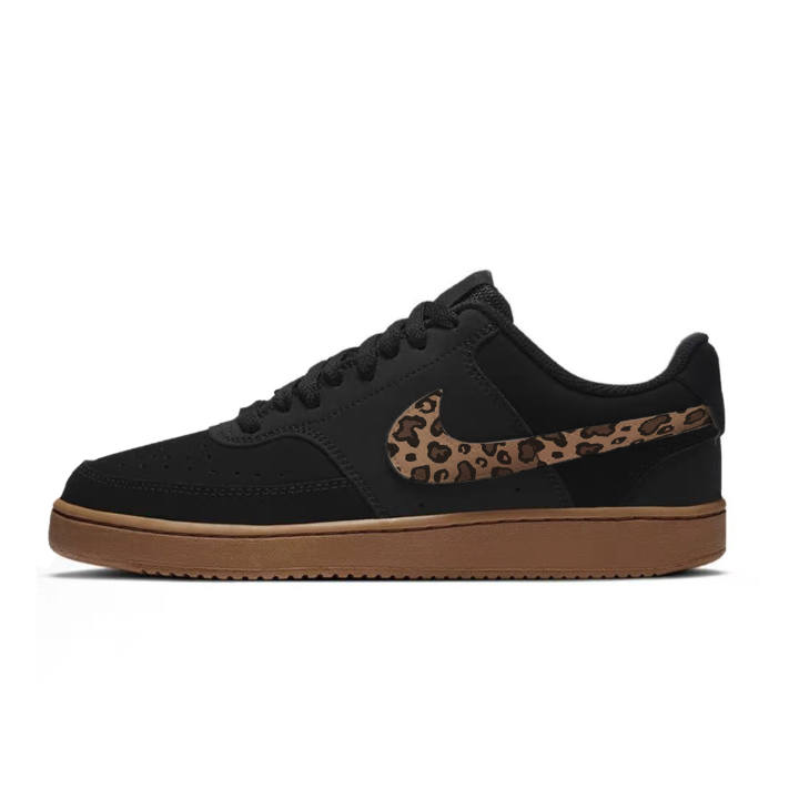 Nike Nike Court Vision 1 Cheetah Shadow Abrasion Resistant Lightweight Breathable Low top Skateboard Shoes Unisex