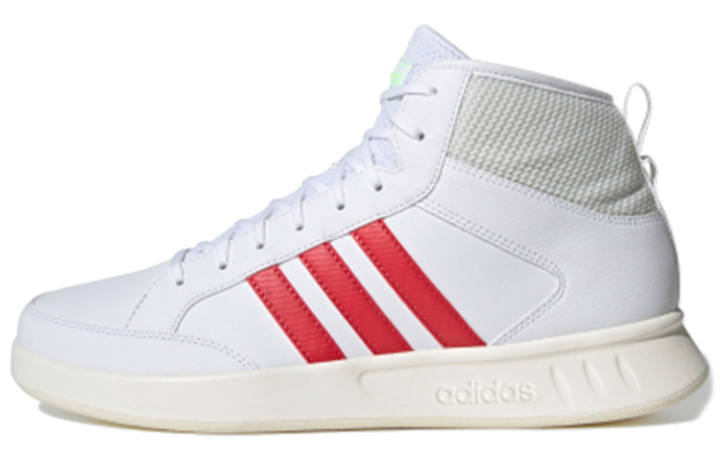 Adidas Adidas Court80s Mid High Top Casual Skate Shoes Unisex White Red Gray