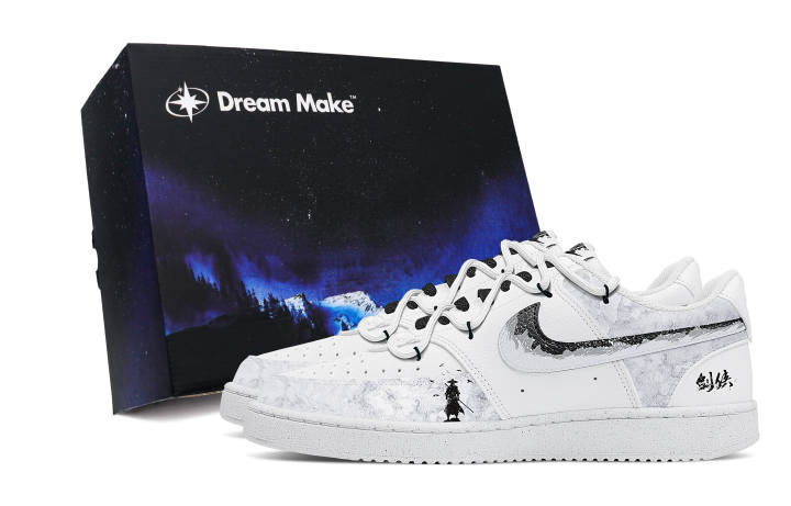 Nike Nike Court Vision 1 Slip Resistant Cushioning Low top Skateboard Shoes Men's White