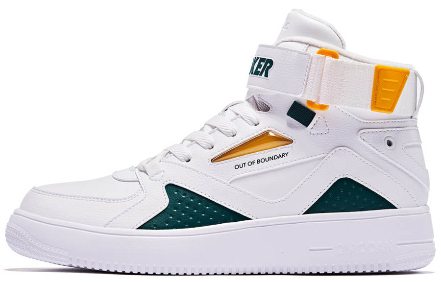 QIAODAN Textile, Artificial Leather Fleece Lined Thermal Casual Comfortable Slip Resistant Abrasion Resistant High top