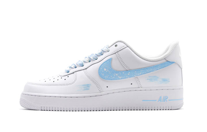 Nike Nike Air Force 1 Low top Skateboard Shoes Men's Blue White