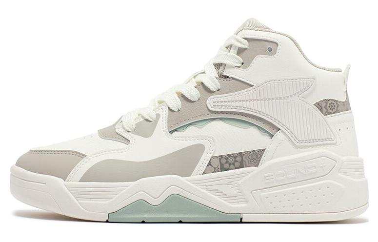 361° Abrasion Resistant Slip Resistant Abrasion Resistant Slip Resistant High top Skateboard Shoes Women's White Gray