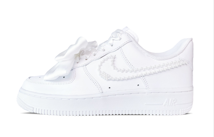 Nike Nike Air Force 1 Slip Resistant Abrasion Resistant Low top Skateboard Shoes Unisex White
