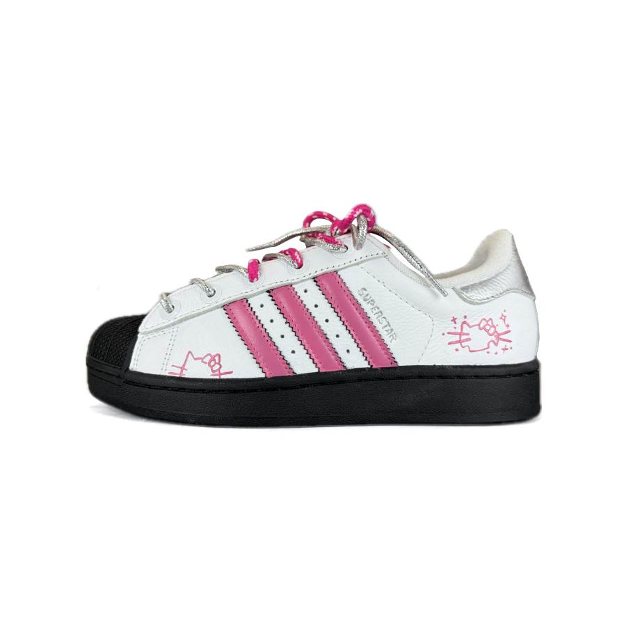Adidas Originals Superstar 2 Abrasion Resistant Low top Skateboard Shoes Unisex Pink