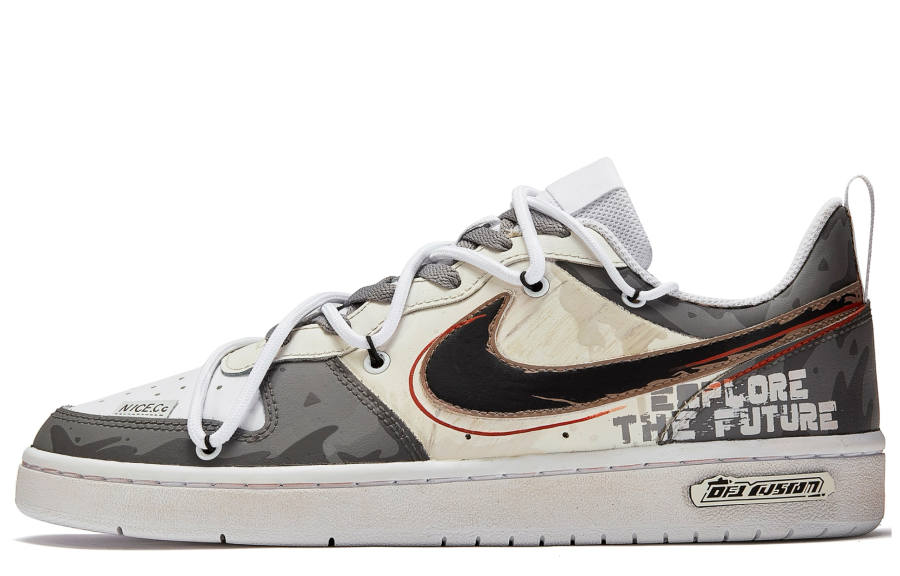 Nike Nike Court Borough Freedom Panda, Steel City Slip Resistant Low top Skateboard Shoes Women's Brown Black