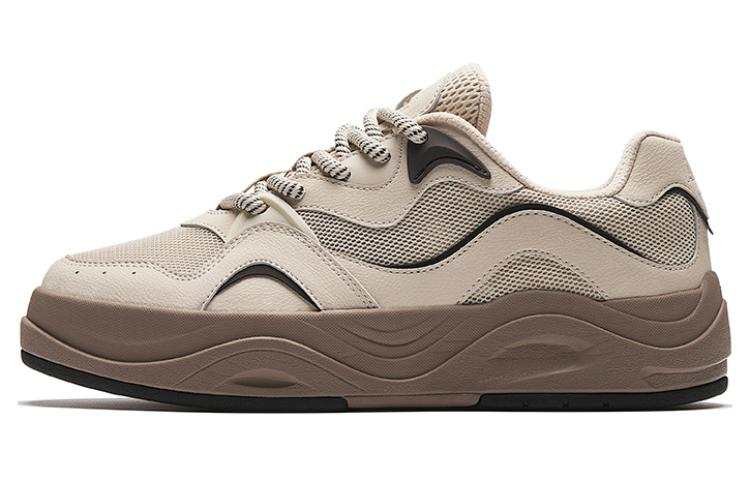 Anta Seaweed Cushioning Abrasion Resistant Lightweight Height Increasing Low top Skateboard Shoes Men's Brown