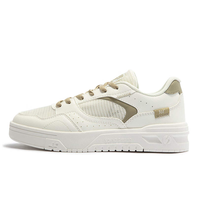 361° Breathable And Slip Resistant Low top Skateboard Shoes Women's White Green