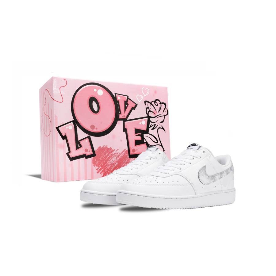 Nike Nike Court Vision 1 Sunshine Radiant Abrasion Resistant Low top Skateboard Shoes Men's Gray White