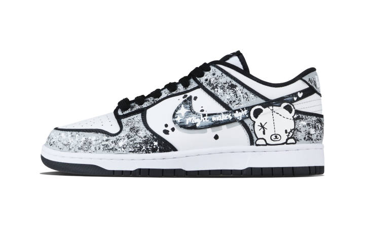Nike Nike Dunk Powerful Cute Boss Abrasion Resistant Abrasion Resistant Low top Skateboard Shoes Unisex Black White