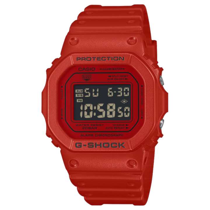 CASIO CASIO 5600 Collection Small Block Quartz Movement Resin Strap Watch Men's Watches Black Dial