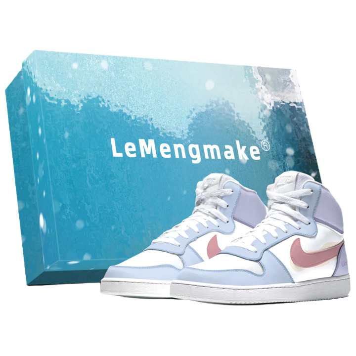 Nike Nike EBERNON Lemon Joy Abrasion Resistant Mid top Skateboard Shoes Women's Blue