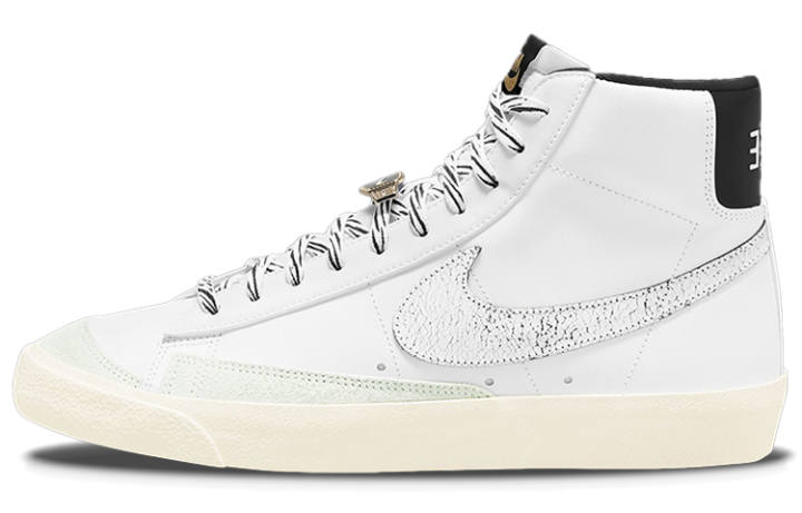 Nike Nike Blazer 'World Champ' Leather Slip Resistant Cushioning Lightweight Mid top Skateboard Shoes Men's White