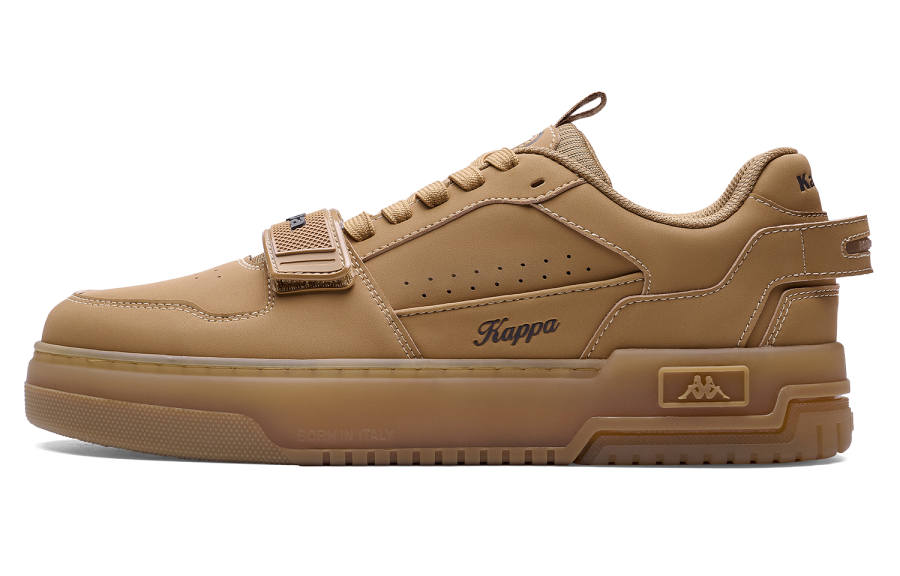 Kappa Back to Back Slip Resistant Abrasion Resistant Low top Skateboard Shoes Unisex Brown