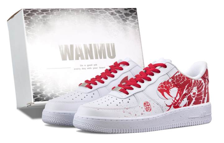 Nike Nike Air Force 1 Thermal Abrasion Resistant Lightweight Low top Skateboard Shoes Men's White Red