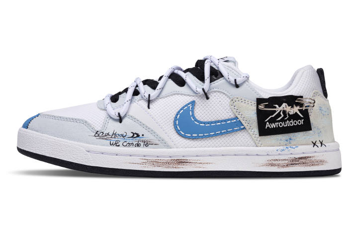 Nike Nike SB Alleyoop Lightning Slip Resistant Abrasion Resistant Low top Skateboard Shoes Unisex White Blue