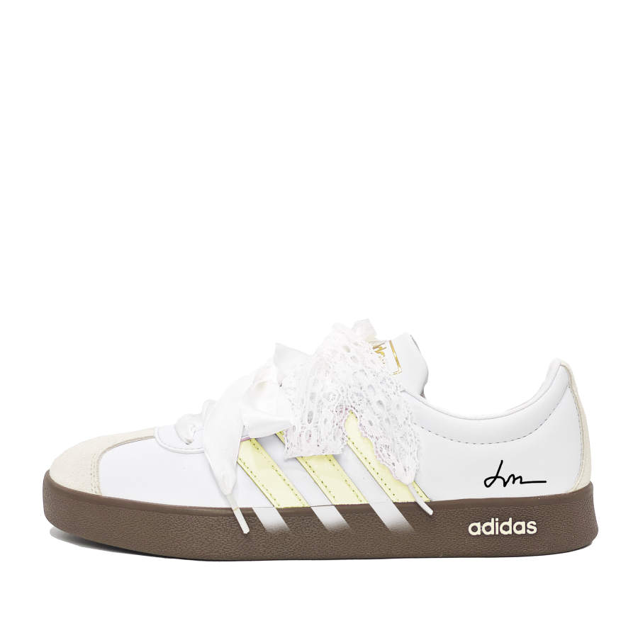 Adidas Adidas VL COURT 2.0 Yellow Lace Low top Skateboard Shoes Unisex Yellow White