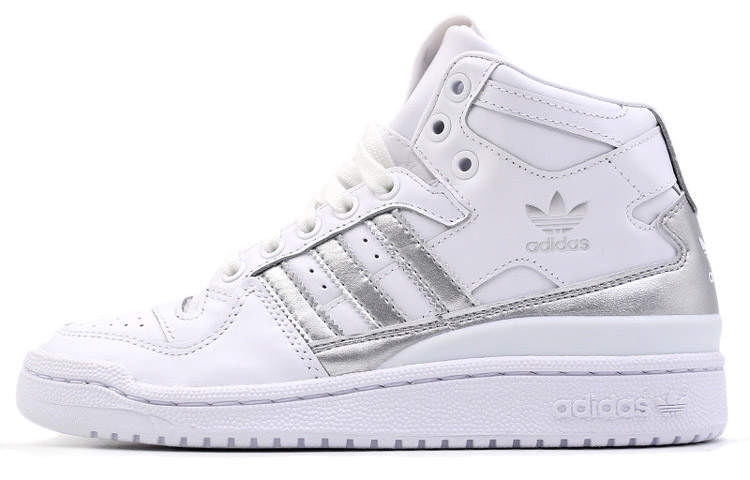 Adidas Originals Adidas Forum Mid Refined White Metallic Silver
