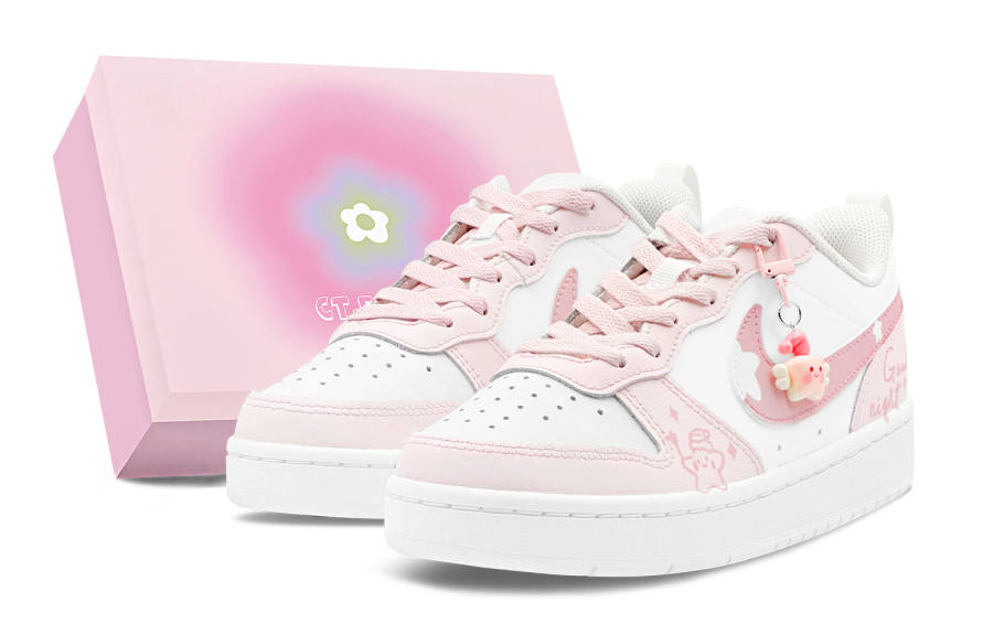 Nike Nike Court Borough Skateboard Shoes Unisex Low Top Pink