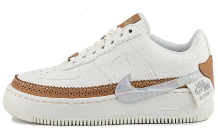 Nike Nike Air Force 1 Jester 'The Bund' Coverage Abrasion Resistant Low top Skateboard Shoes Unisex White Yellow