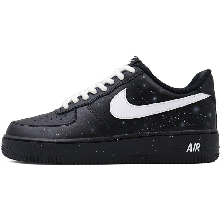 Nike Nike Air Force 1 Slip Resistant Abrasion Resistant Low top Skateboard Shoes Unisex Black