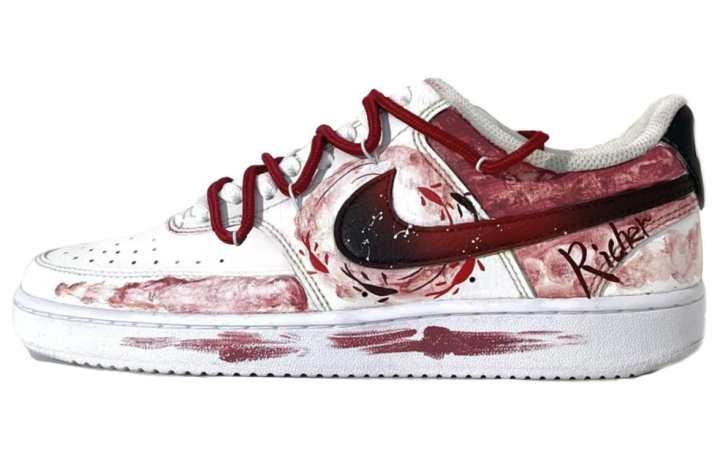 Nike Nike Court Vision 1 Low top Skateboard Shoes Women's Black Red White