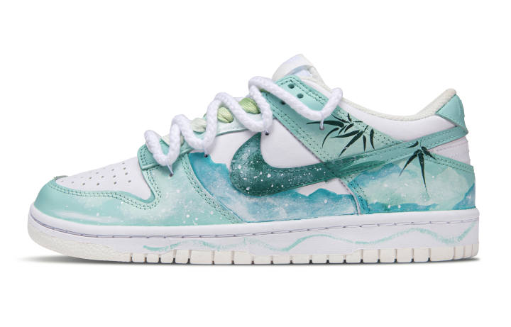 Nike Nike Dunk Clear And Tranquil Day Abrasion Resistant, Lightweight, And Breathable Low top Skateboard Shoes Unisex Cyan