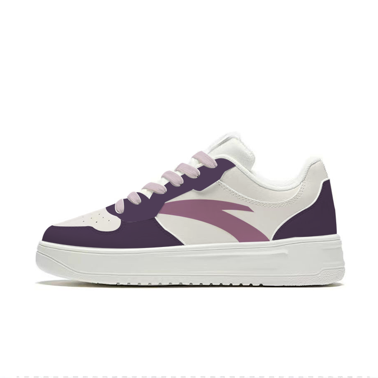 Anta Life Collection Slip Resistant Cushioning Slip Resistant Cushioning Low top Skateboard Shoes Women's White Purple