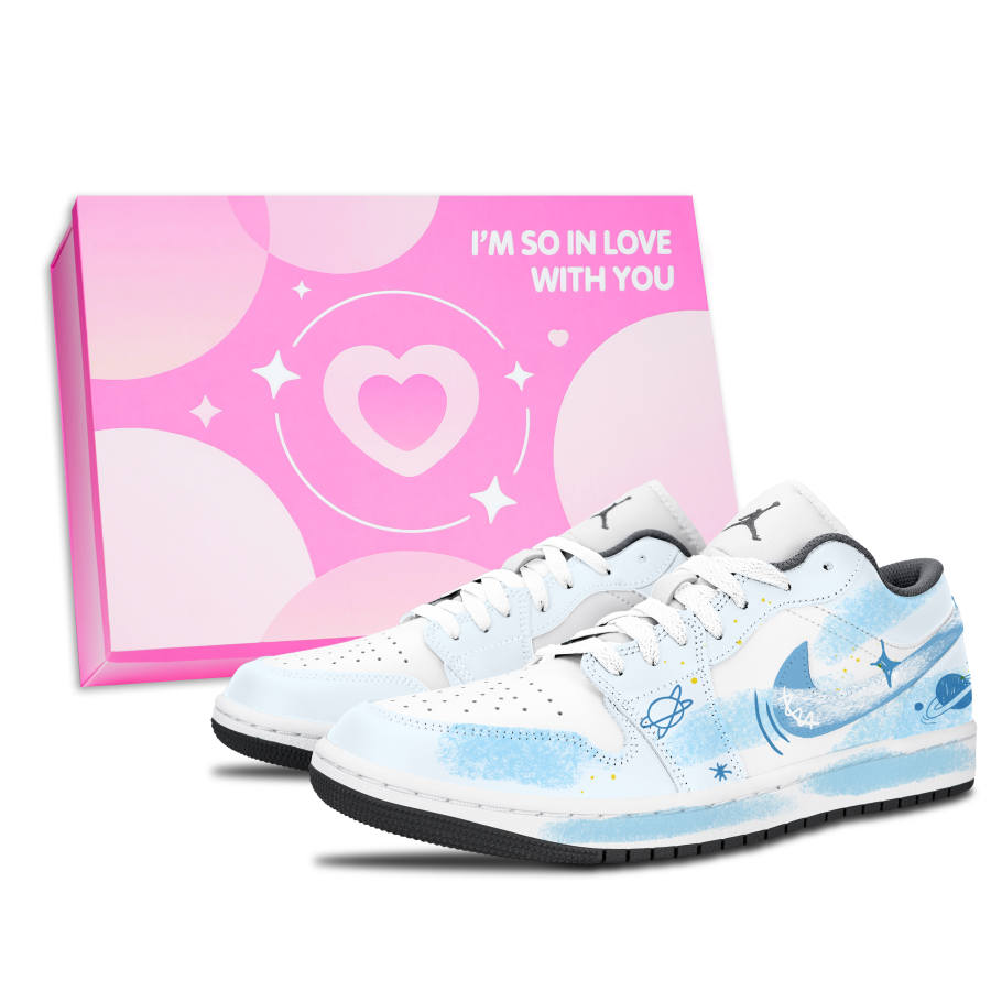 Jordan Jordan Air Jordan 1 Dreamy Wander Abrasion Resistant Abrasion Resistant Low top Skateboard Shoes Unisex Blue