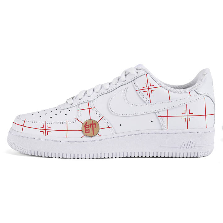 Nike Nike Air Force 1 Air Force 1 Low top Skateboard Shoes Men's White Red