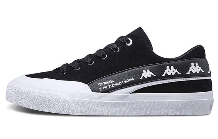 Kappa Skateboard Shoes Unisex Low Top Black/White