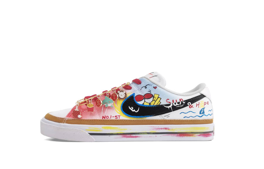 Nike Nike Court Legacy Zero Gravity, Lion And Shark Low top Skateboard Shoes Unisex Red Blue