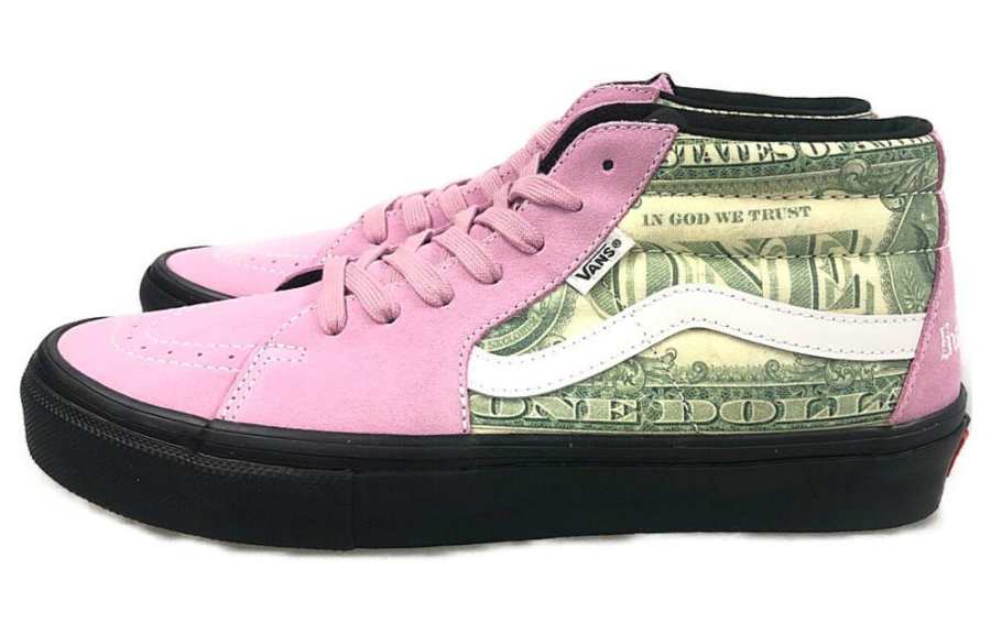 Vans Grosso Supreme x Grosso Skate Vans Mid 'Dollar Bill - Pink'